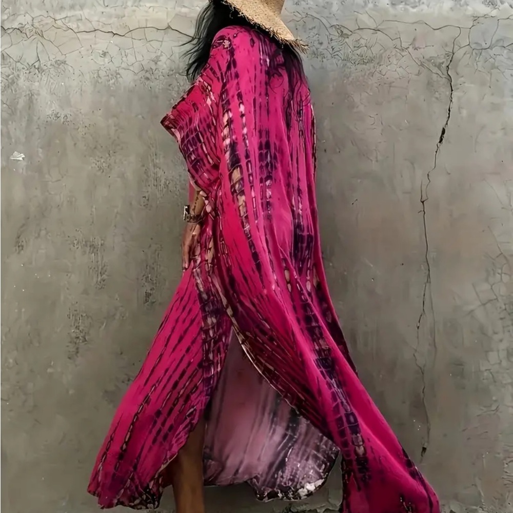 Pink caftan - plus - Picture 10 of 14